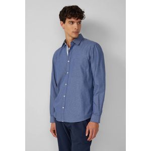 Shirt - Gewassen - Regular Fit - Met Button-Down-Kraag en Borsttasche
