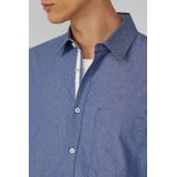 Shirt - Gewassen - Regular Fit - Met Button-Down-Kraag en Borsttasche
