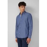 Shirt - Gewassen - Regular Fit - Met Button-Down-Kraag en Borsttasche
