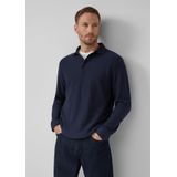 Poloshirt - Regular Fit - Lange Mouwen - Geweven Jacquard