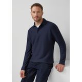 Poloshirt - Regular Fit - Lange Mouwen - Geweven Jacquard