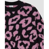 s.Oliver RED LABEL - Loose Fit - Gebreide Pullover - Katoenmix - Luipaardpatroon