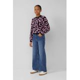 s.Oliver RED LABEL - Loose Fit - Gebreide Pullover - Katoenmix - Luipaardpatroon