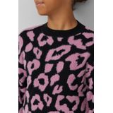 s.Oliver RED LABEL - Loose Fit - Gebreide Pullover - Katoenmix - Luipaardpatroon