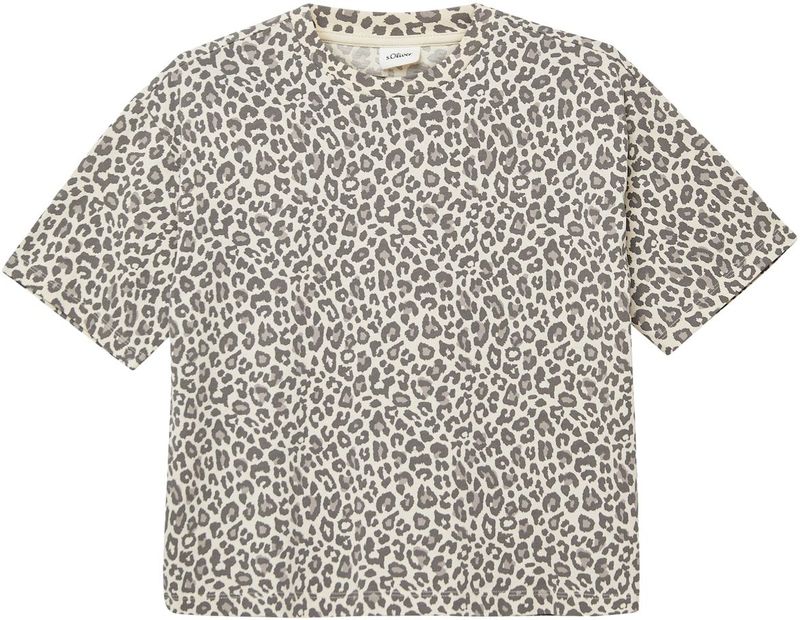 T-shirt - Boxy - Luipaardprint