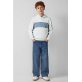 Sweatshirt - Katoenmix - Capuchon - Letterprint - Kinderen