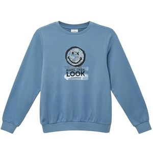 Sweatshirt - Smiley®-print - Zacht - Katoenmix - Normale Pasvorm