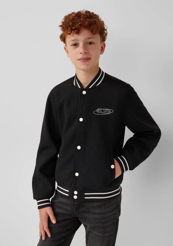 s.Oliver RED LABEL - Collegejack - Regular Fit - Effen - Lange Mouwen