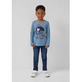 T-shirt - Zacht Katoen - Lange Mouwen - Normale Pasvorm - Geribde Ronde Hals