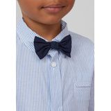 Shirt - Slim-fit - Gestreept - Lange Mouwen - Afneembaar Strikje