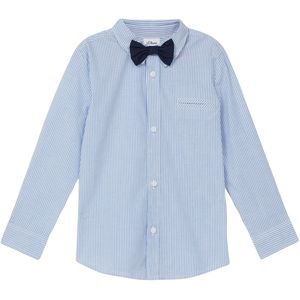 Shirt - Slim-fit - Gestreept - Lange Mouwen - Katoenmix