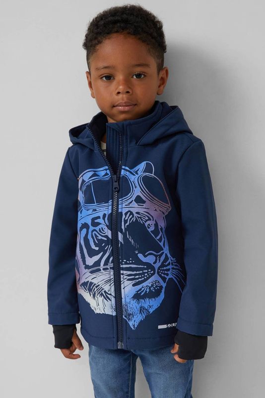 Buitenjas - Weerbestendige Softshell Jas - Met Fleece Voering - Voor Actieve Kinderen