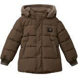 s.Oliver - RED LABEL Junior - Gewatteerde Jas - Bruin - Met Afneembare Capuchon