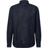 Shirt - Denim - Overhemd - Lange Mouwen - Klassieke Kent-kraag