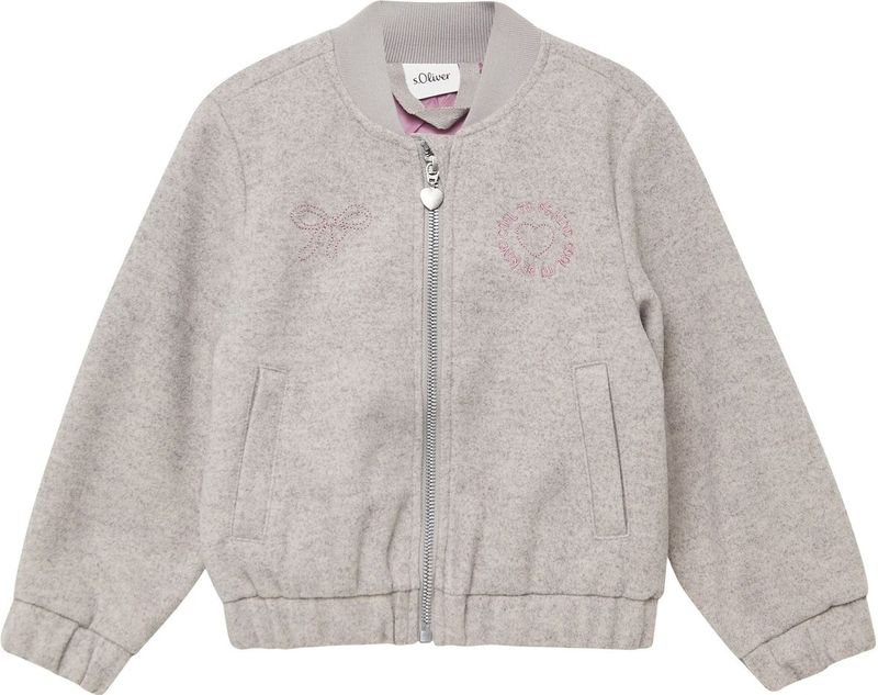 s.Oliver RED LABEL - Collegejack - Wollook - Regular Fit - Ritssluiting - Labelstitching