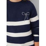 Jerseyjurk - Zacht Gebreid - Ronde Halslijn - Glinsterende Versieringen - Losse Pasvorm