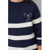 Jerseyjurk - Zacht Gebreid - Ronde Halslijn - Glinsterende Versieringen - Losse Pasvorm