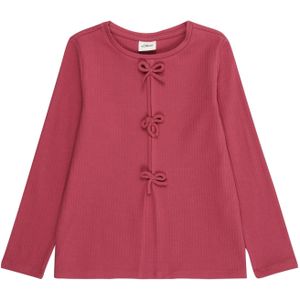 Shirt - Lange Mouwen - Katoenmix - Ronde Hals - Strikdetails