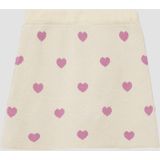 Rok - Gebreid - Viscoseblend - Minirrok - Hartjespatroon