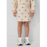 Rok - Gebreid - Viscoseblend - Minirrok - Hartjespatroon