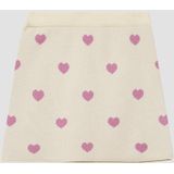 Rok - Gebreid - Viscoseblend - Minirrok - Hartjespatroon