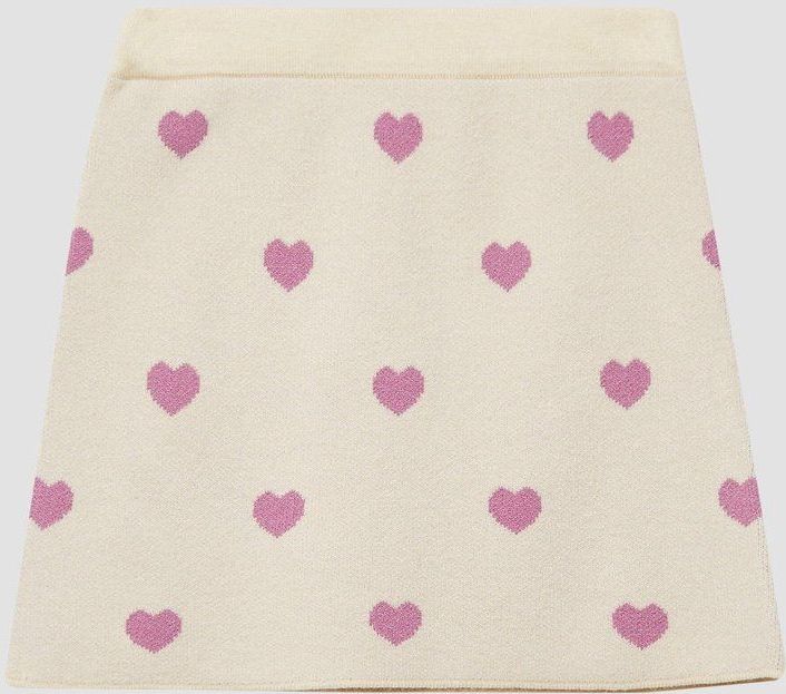 Rok - Gebreid - Minirokje - Hartjespatroon