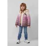 Buitenjas - Gewatteerd - Met Fleece Gevoerde Capuchon - Glinsterende Pailletten Details