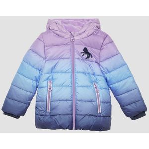 Buitenjas - Gewatteerd - Met Fleece Gevoerde Capuchon - Kleurverloopprint