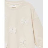 s.Oliver - Sweatshirt - Oversized - Katoenmix - Lange Mouwen - Glitterstrikapplicaties