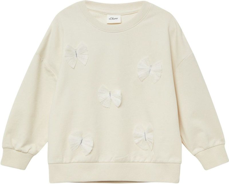 s.Oliver - Sweatshirt - Oversized - Katoenmix - Lange Mouwen - Glitterstrikapplicaties