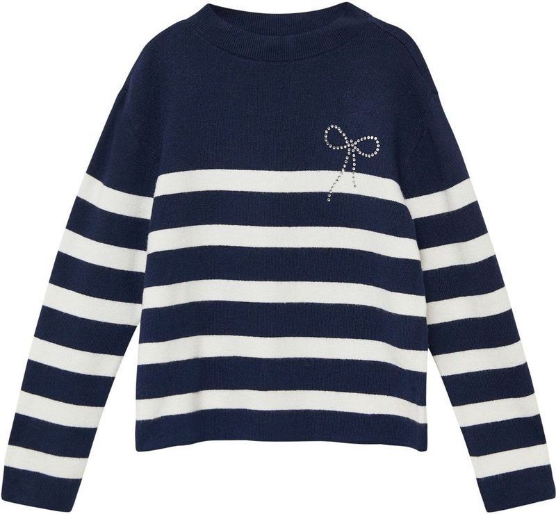 Gebreide Trui - Zacht - Viscosemix - Lange Mouwen - Strass-Details