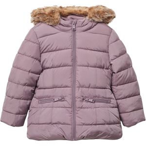 Buitenjas - Gewatteerde Jas - Met Vaste Capuchon - Voor Kinderen