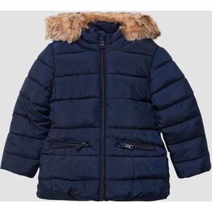 Buitenjas - Gewatteerde Jas - Met Vaste Capuchon - Voor Kinderen