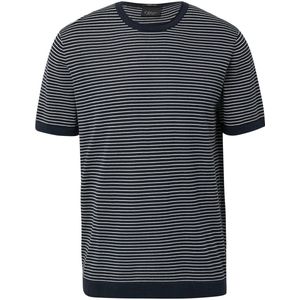 Gebreide Trui - Regular Fit - Katoen - Ronde Hals - Korte Mouwen