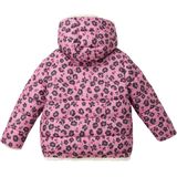 Buitenjas - Omkeerbare Jas - Dierenprint en Imitatiebont - Met Capuchon - Voor Kinderen