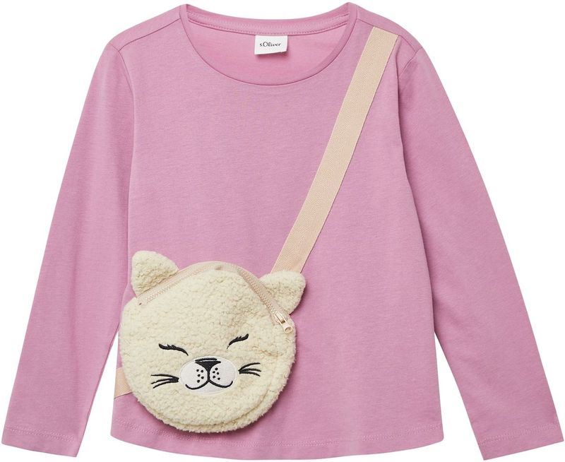 T-shirt - Loose-fit Longsleeve - Zacht Katoen - Met Ritszak