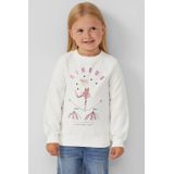 Sweatshirt - Glitterprint - Normale Pasvorm - Schipperstruien