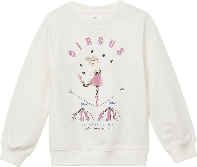 Sweatshirt - Glitterprint - Normale Pasvorm - Schipperstruien