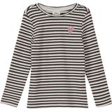 T-shirt - Slim-fit - Lange Mouwen - Glinsterende Strepen - Ronde Halslijn