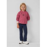 Sweatshirt - Oversized - Peached Katoenmix - Glitterprint - Geribde Boorden