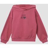 Sweatshirt - Oversized - Peached Katoenmix - Glitterprint - Geribde Boorden