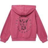 Sweatshirt - Oversized - Peached Katoenmix - Glitterprint - Geribde Boorden