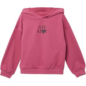 Sweatshirt - Oversized - Peached Katoenmix - Glitterprint - Geribde Boorden
