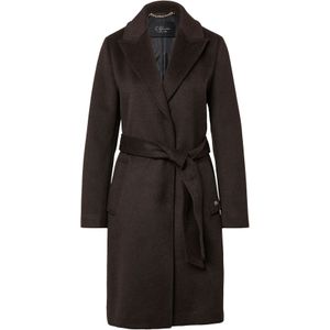 Vacht - Jas - Wolblend - Halflang - Met Ceintuur - Jacquardvoering