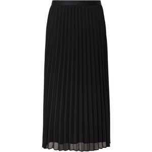 Plissé Chiffon Rok - Zwart - Viscosemix - Normale Pasvorm