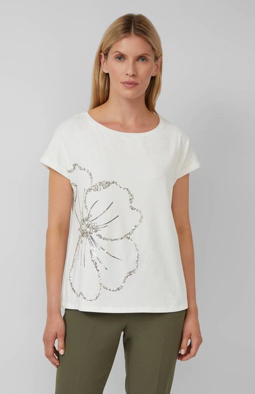 s.Oliver - T-Shirt - Mouwloos - Met Pailletten - Relaxed Fit