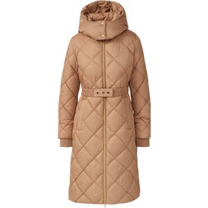 s.Oliver BLACK LABEL - Gewatteerde Lange Jas - Regular Fit - Met Tweewegritssluiting