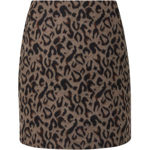 Rok - Luipaardprint - Hoge Taille - Normale Pasvorm - Onderrokken