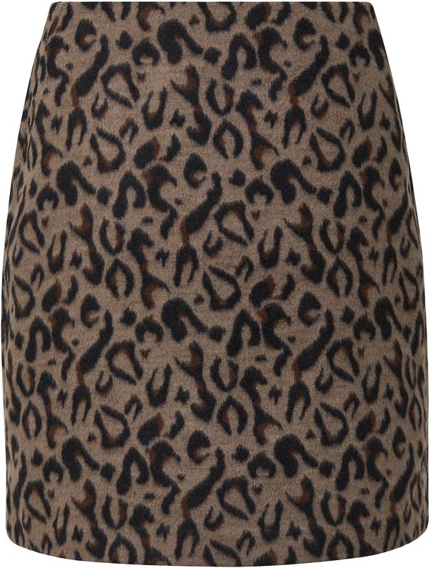 s.Oliver - Minirok - Luipaardprint - Hoge Taille - Normale Pasvorm