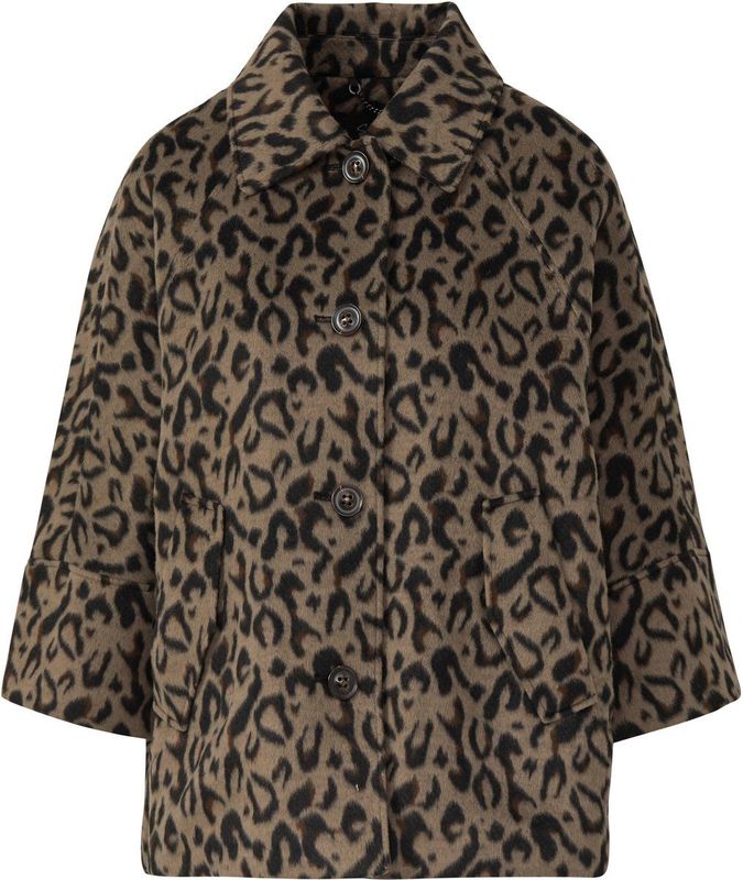 Loose fit jack met luipaardprint